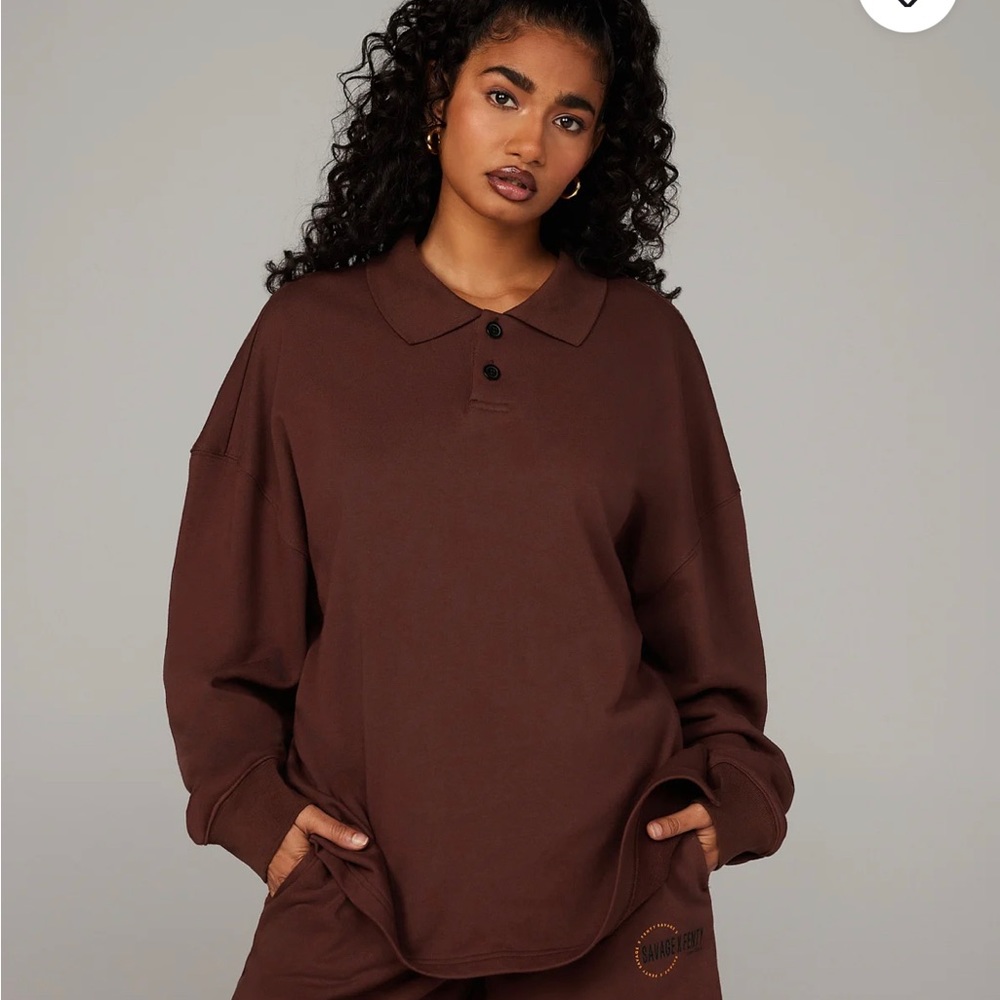 Unisex long sleeve polo